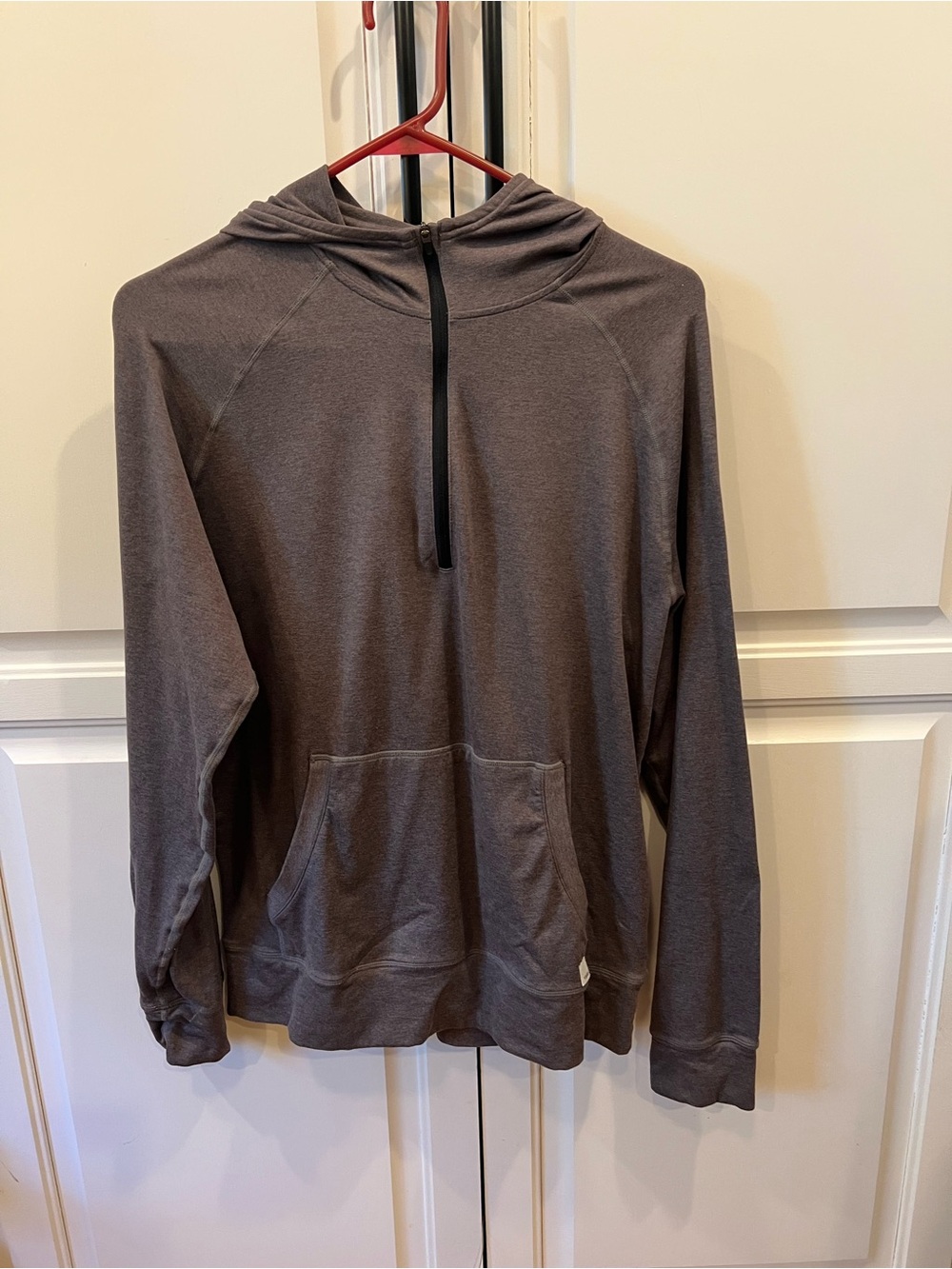 Vuori Brown Hooded Half-Zip Pullover